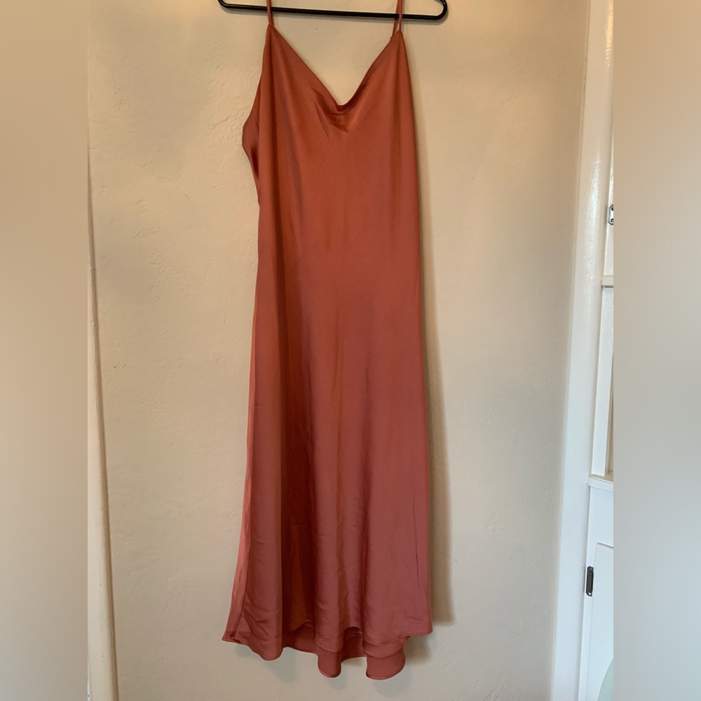 Abercrombie Satin Slip Midi Dress Size XL